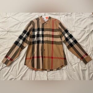 XXL Burberry Brit Check Cotton long-sleeved Shirt